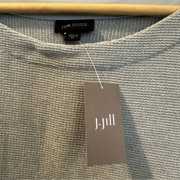 J.Jill Gray Loungewear Cloud Soft Velour Knit Boatneck Tunic Sweater Size XL NWT - Picture 6 of 12